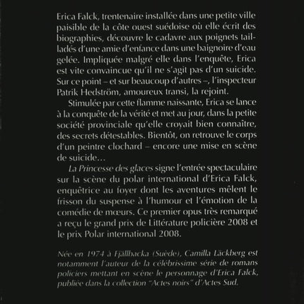 La Princesse des glaces - Camilla Läckberg - livre