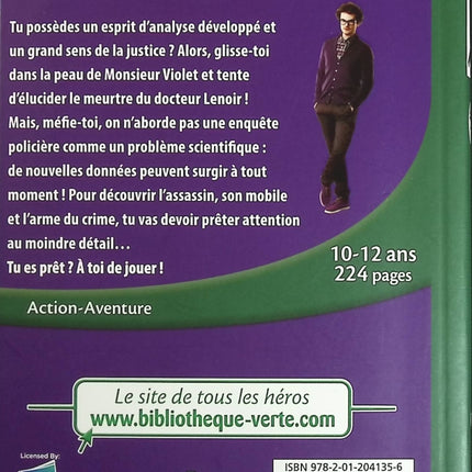 Monsieur Violet - Tome 5 - Cluedo - C'est toi le héros - Bibliothèque Verte - livre