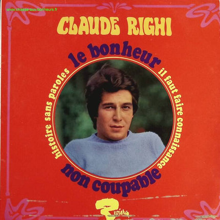 Le bonheur - Claude Righi - disque vinyle 45 tours