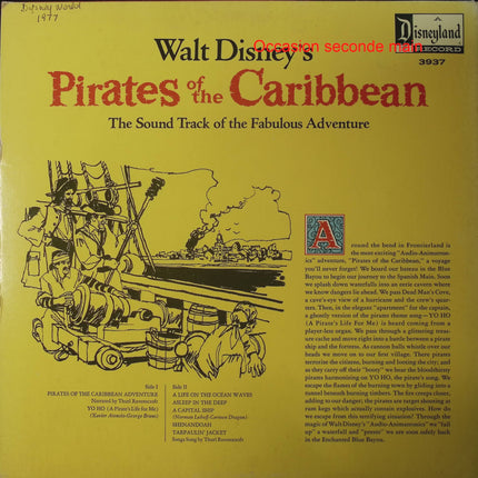 Thurl Ravenscroft – Pirates Of The Caribbean – Vinyle 33 tours Disneyland ST-3937 occasion - Disque vinyle 33 tours