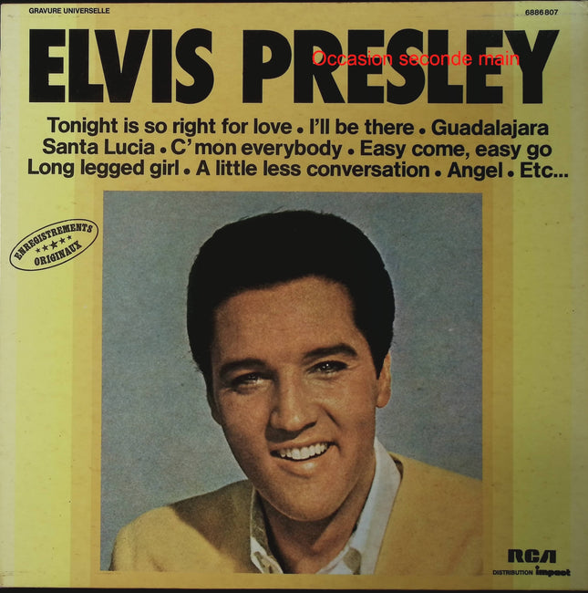 Elvis Presley – Elvis Presley – Vinyle 33 tours RCA 6886 807 occasion - Disque vinyle 33 tours
