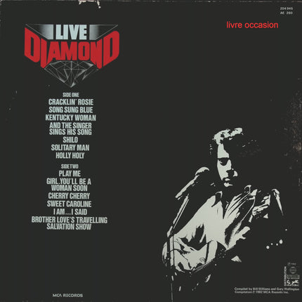 Live Diamond – Neil Diamond - Disque vinyle 33 tours