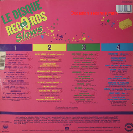 Le Disque Des Records – Slows – Double vinyle 33 tours Production Paul Lederman 2610633 occasion - Disque vinyle 33 tours