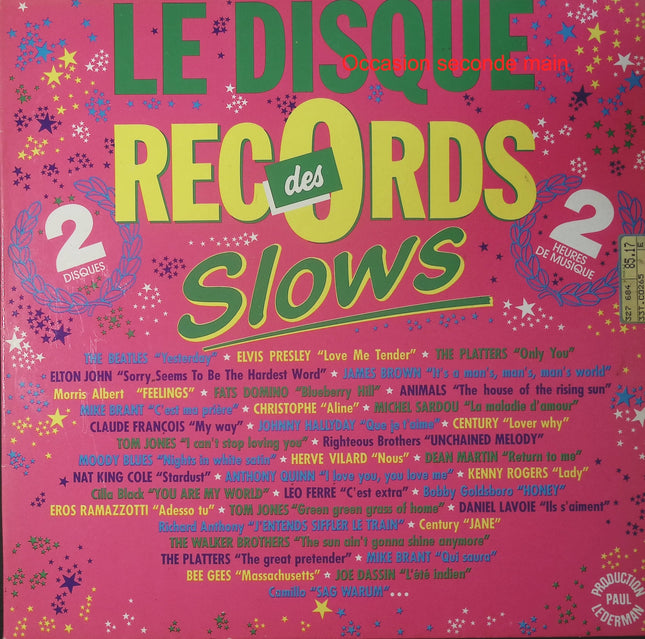 Le Disque Des Records – Slows – Double vinyle 33 tours Production Paul Lederman 2610633 occasion - Disque vinyle 33 tours