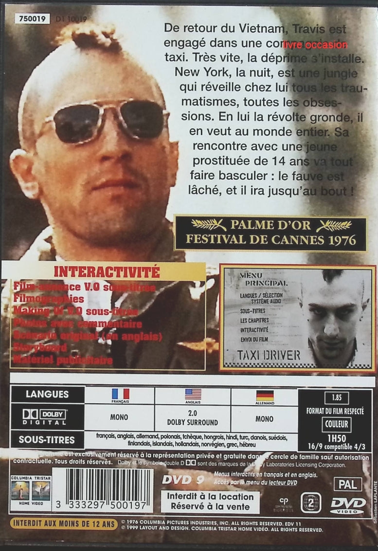 Taxi Driver - Robert De Niro - DVD