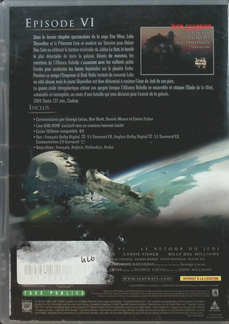 Le retour du Jedi Star Wars - Episode VI  - George Lucas - DVD