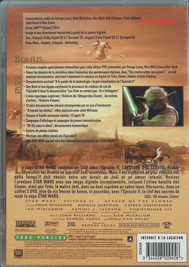 L' Attaque des clones Star Wars - Episode II Edition Collector - George Lucas - DVD
