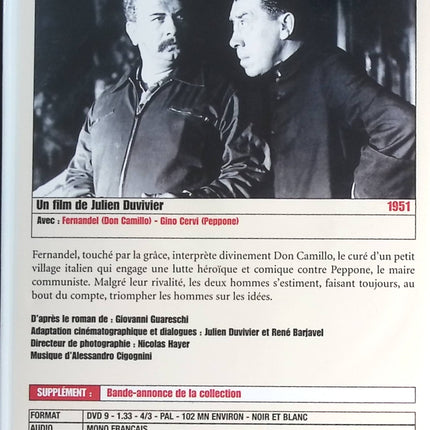 Le Petit monde de Don Camillo - Fernandel - DVD
