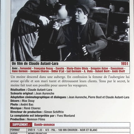 L'Auberge rouge - Fernandel - DVD
