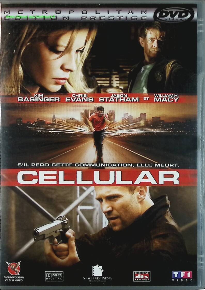 Cellular - Kim Basinger, Chris Evans, Jason Statham - DVD action thriller