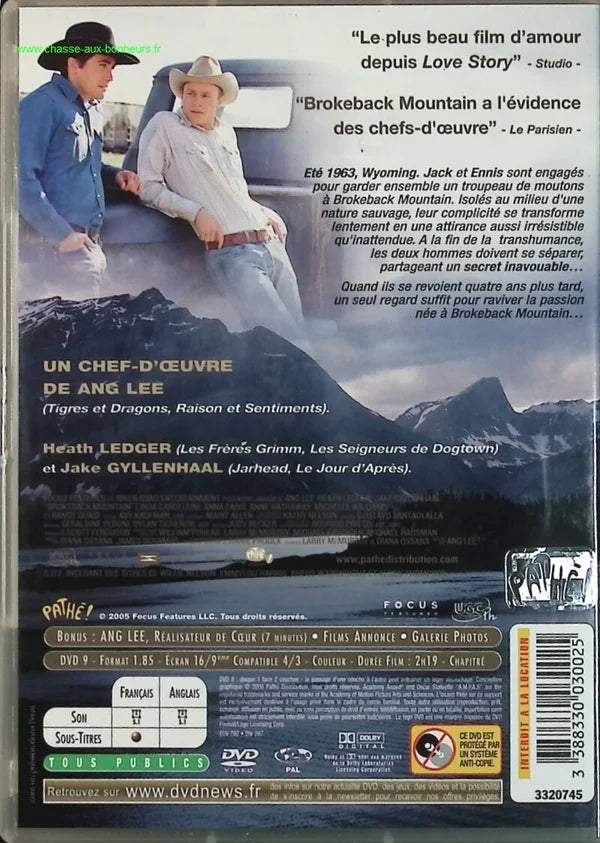 The Secret of Brokeback Mountain Heath Ledger, Jake Gyllenhaal DVD drama