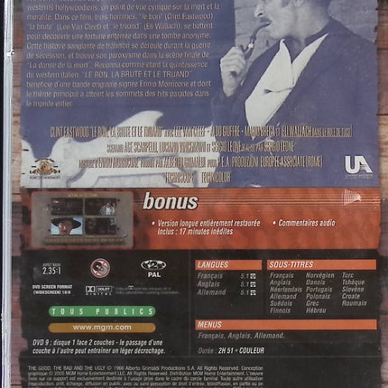 Le Bon, la Brute et le Truand - Clint Eastwood - DVD
