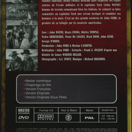 Le Massacre de Fort Apache DVD – Western américain avec John Wayne - DVD