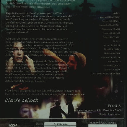 Les Misérables - Jean-Paul Belmondo - DVD