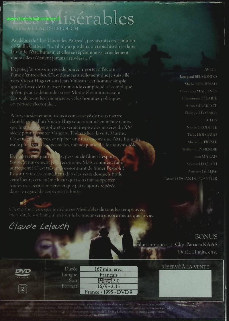 Les Misérables - Jean-Paul Belmondo - DVD