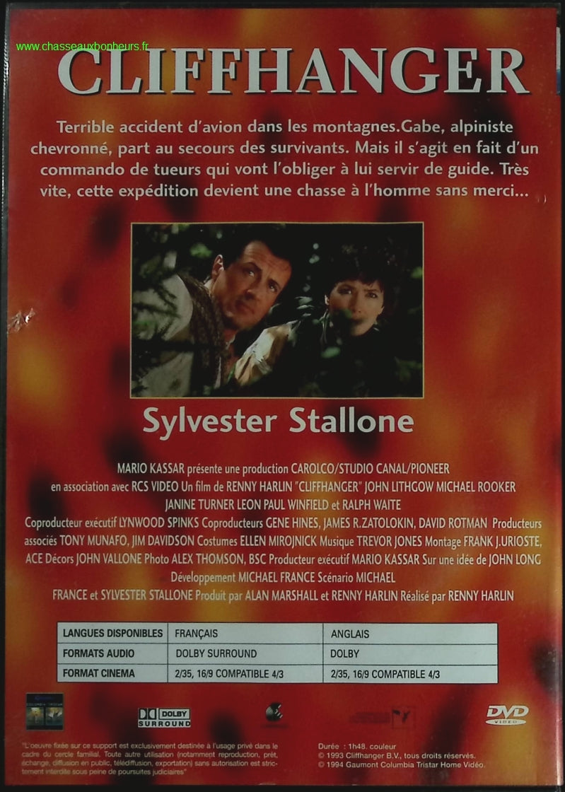 Cliffhanger - Sylvester Stallone - DVD