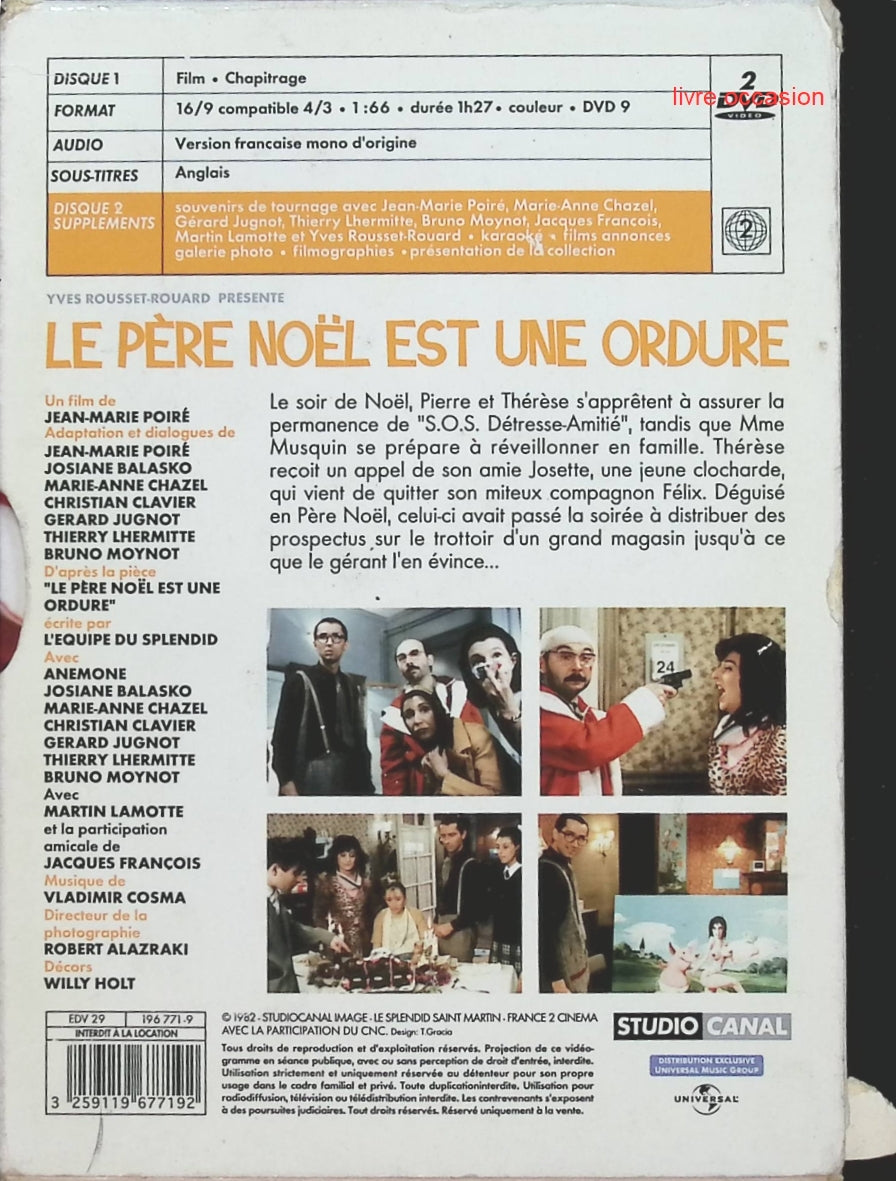 Le Père Noël est Une Ordure - Anémone, Thierry Lhermitte, Josiane Balasko, Christian Clavier, Marie-Anne Chazel, Gérard Jugnot, Bruno Moynot, Martin Lamotte - DVD