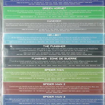 Pack heros 10 films Spider man Green Hornet Hancock Hellboy The Punisher - 10 DVD - DVD