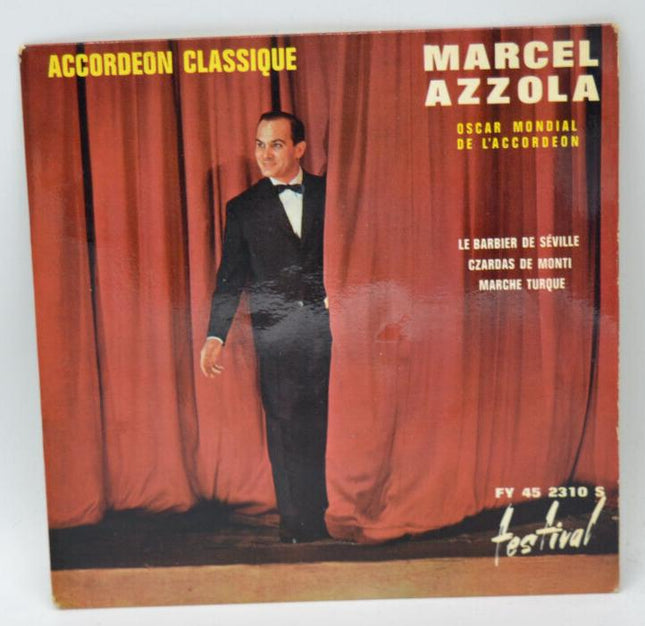 Marcel Azzola - Le barbier de Séville - accordéon - disque vinyle 45 tours