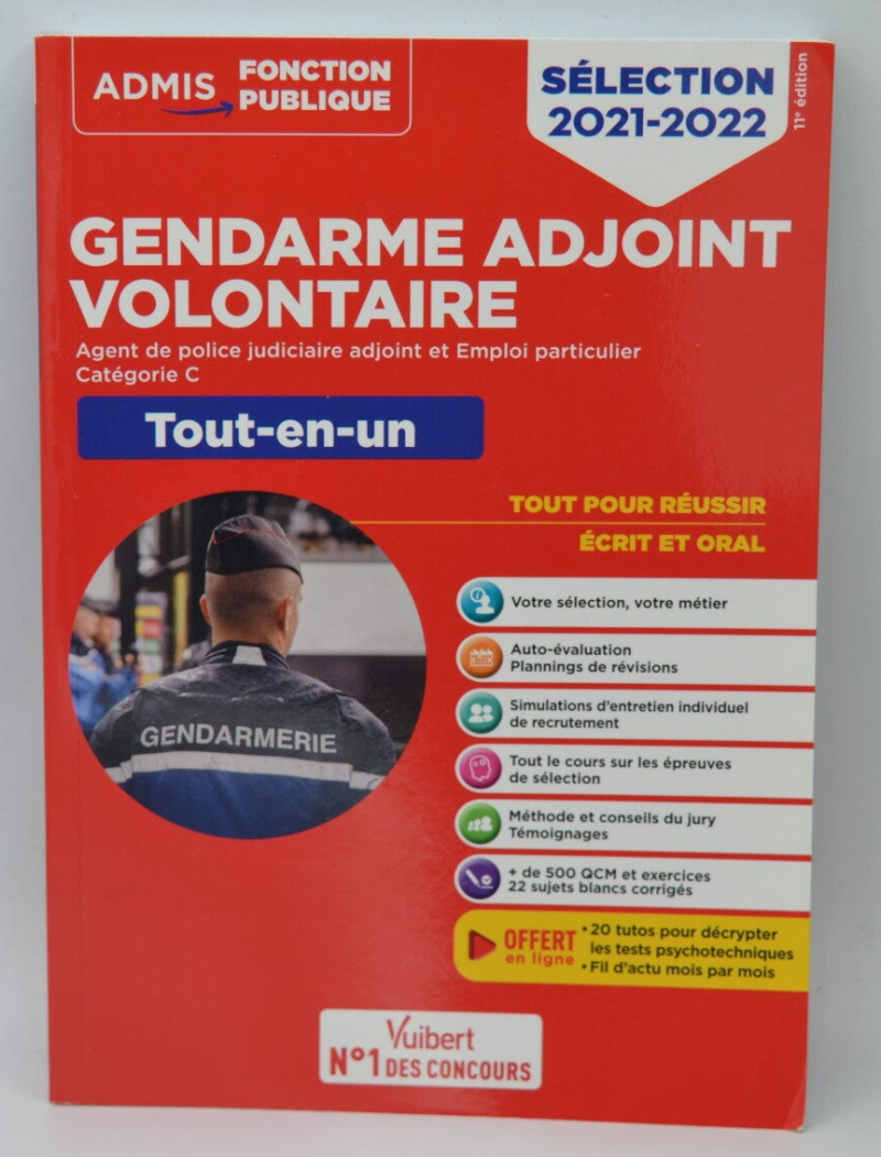Gendarme adjoint volontaire Épreuves de sélection 2021-2022 - Dominique Herbaut - livre