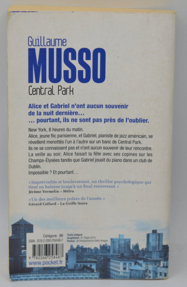 Central Park - Guillaume Musso - 2015 - livre