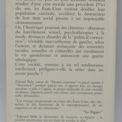 Une Amérique qui fait peur - Edward Behr - livre