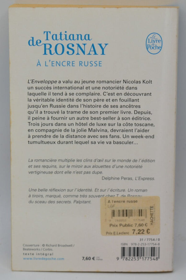 In Russian Ink - Tatiana de Rosnay - 2014 - book