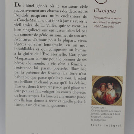 Les soeurs Rondoli - Guy de Maupassant - livre