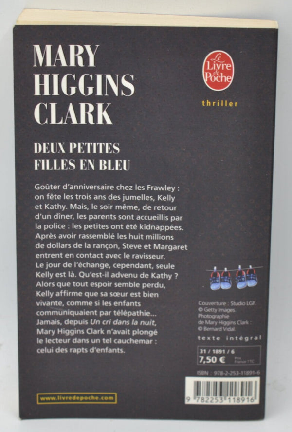 Deux petites filles en bleu - Mary Higgins Clark - livre