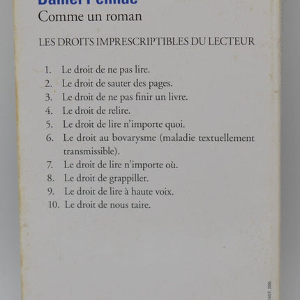 Comme un roman - Daniel Pennac - livre