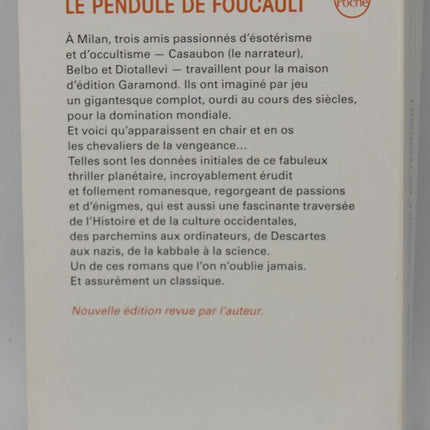 Le Pendule de Foucault - Umberto Eco - livre