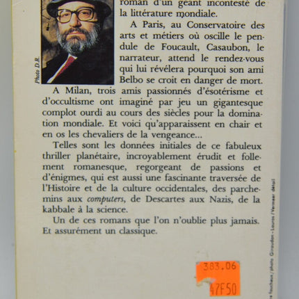 Le Pendule de Foucault - Umberto Eco - livre