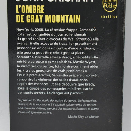 L'Ombre de Gray mountain - John Grisham - livre
