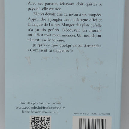 Je m'appelle Maryam – roman contemporain identité exil adolescence autobiographique - livre