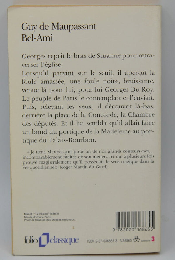Bel Ami - Guy de Maupassant - livre