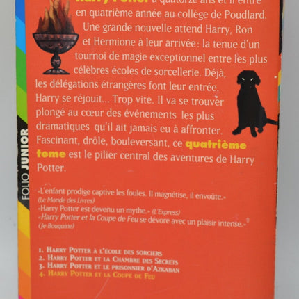 Harry Potter et la Coupe de feu – roman fantastique jeunesse magie Poudlard tournoi des trois sorciers - livre