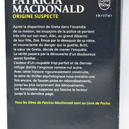 Suspicious Origin - Patricia MacDonald - 2016 - Buch