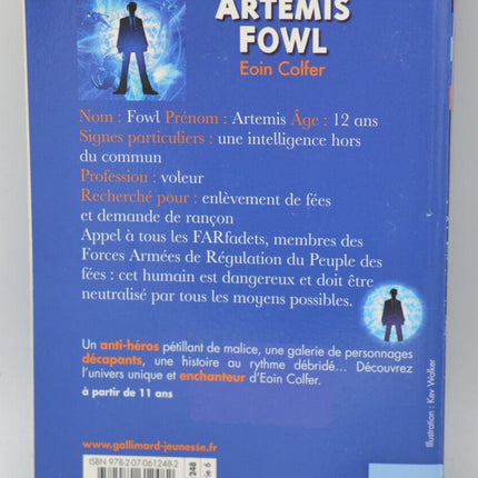 Artemis Fowl - Eoin Colfer - livre