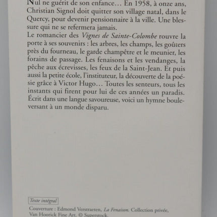 Bonheurs d’enfance - Christian Signol - Roman français émouvant - livre