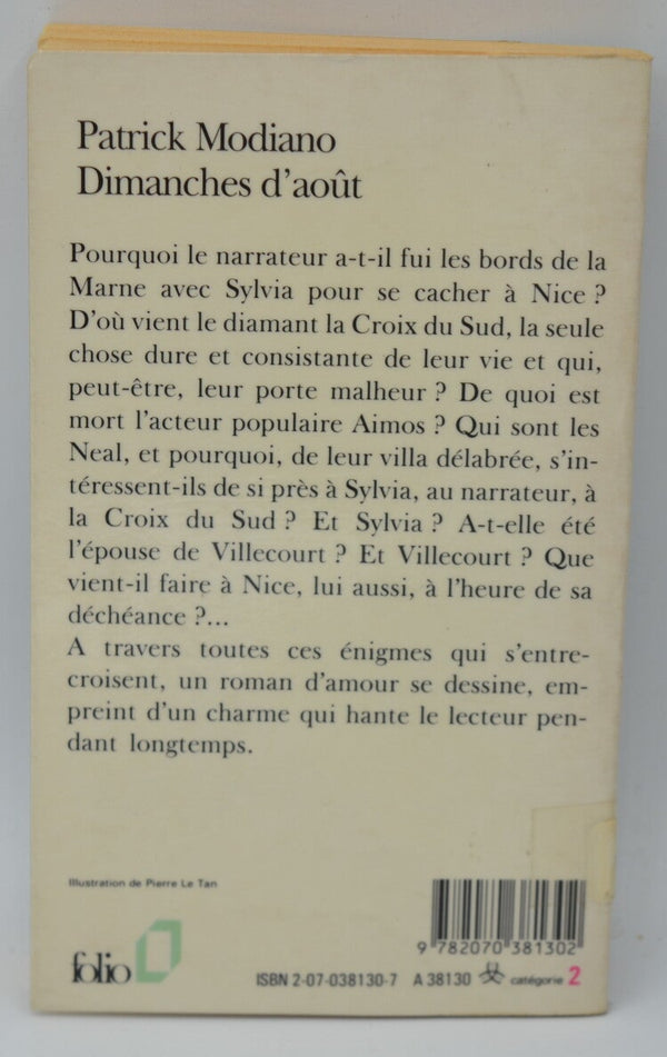 Dimanches d'août - Patrick Modiano - livre