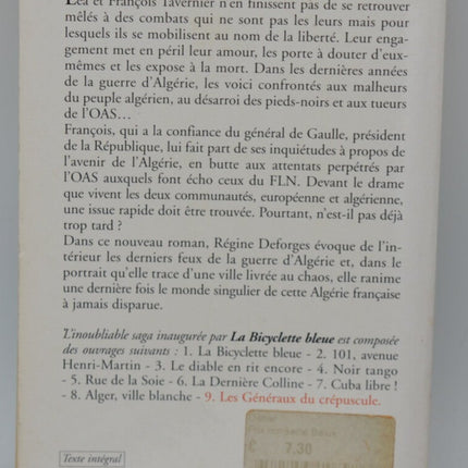 The Blue Bicycle Volume 9 - The Generals of Twilight - 1960-1962 - Régine Deforges - 2005 - book