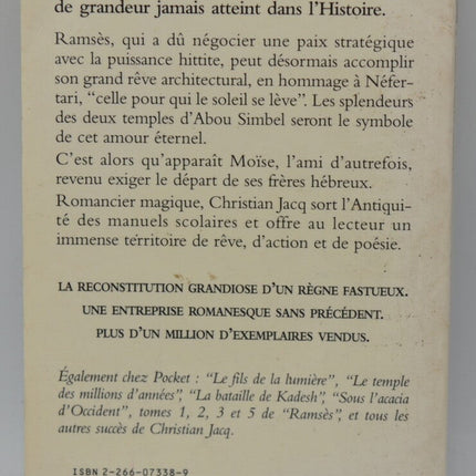 Ramsès tome 4 La Dame d’Abou Simbel – Christian Jacq – roman historique Égypte antique occasion - livre