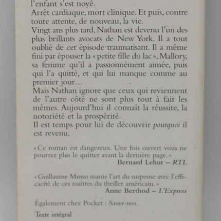 Et après Guillaume Musso Roman contemporain thriller et romance - livre