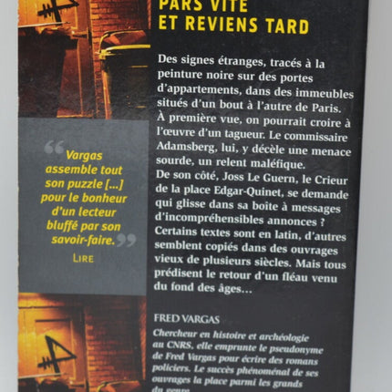 Pars vite et reviens tard - Fred Vargas - livre