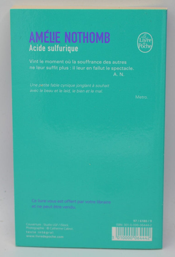 Schwefelsäure – Amélie Nothomb – 2016 – Buch