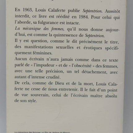La Mécanique des femmes - Louis Calaferte - livre