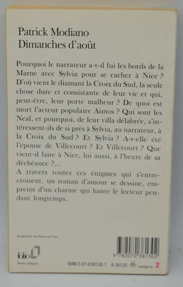 Dimanches d'août - Patrick Modiano - livre
