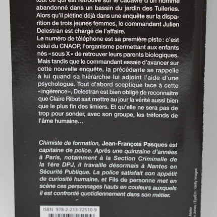 Fils de personne - Jean-François Pasques - livre