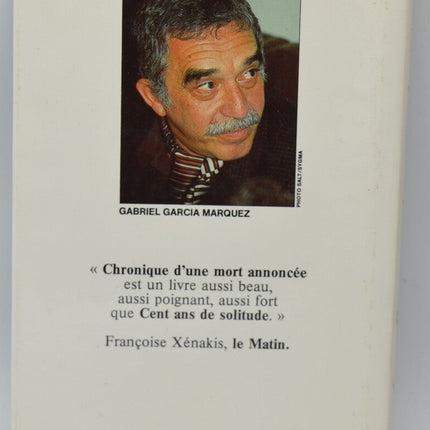 Chronicle of a Death Foretold - Marquez Gabriel Garcia - 1986 - book