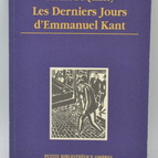 Die letzten Tage von Immanuel Kant - Thomas de Quincey - 1995 - Buch